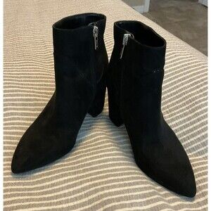 Circus Sam Edelman Womens Size 6M Black Suede Zip Up Dress Boot Outdoor T